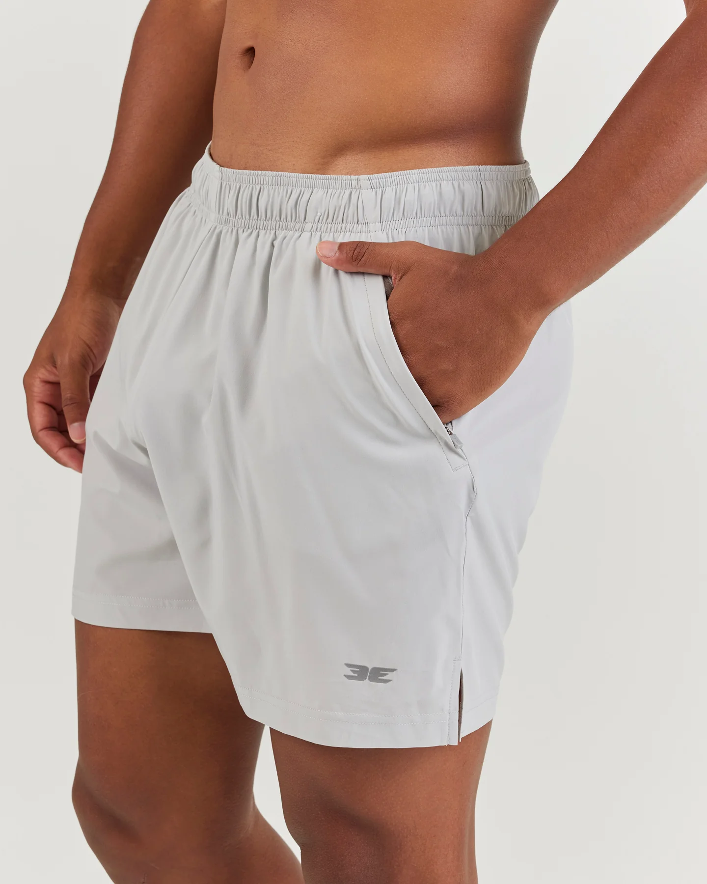 5" Elite Aero Shorts - Light Grey - Image 4