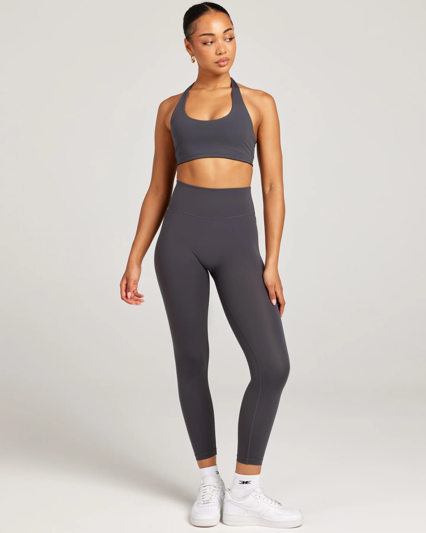 7/8 Invisible Scrunch Leggings - Charcoal - Image 4