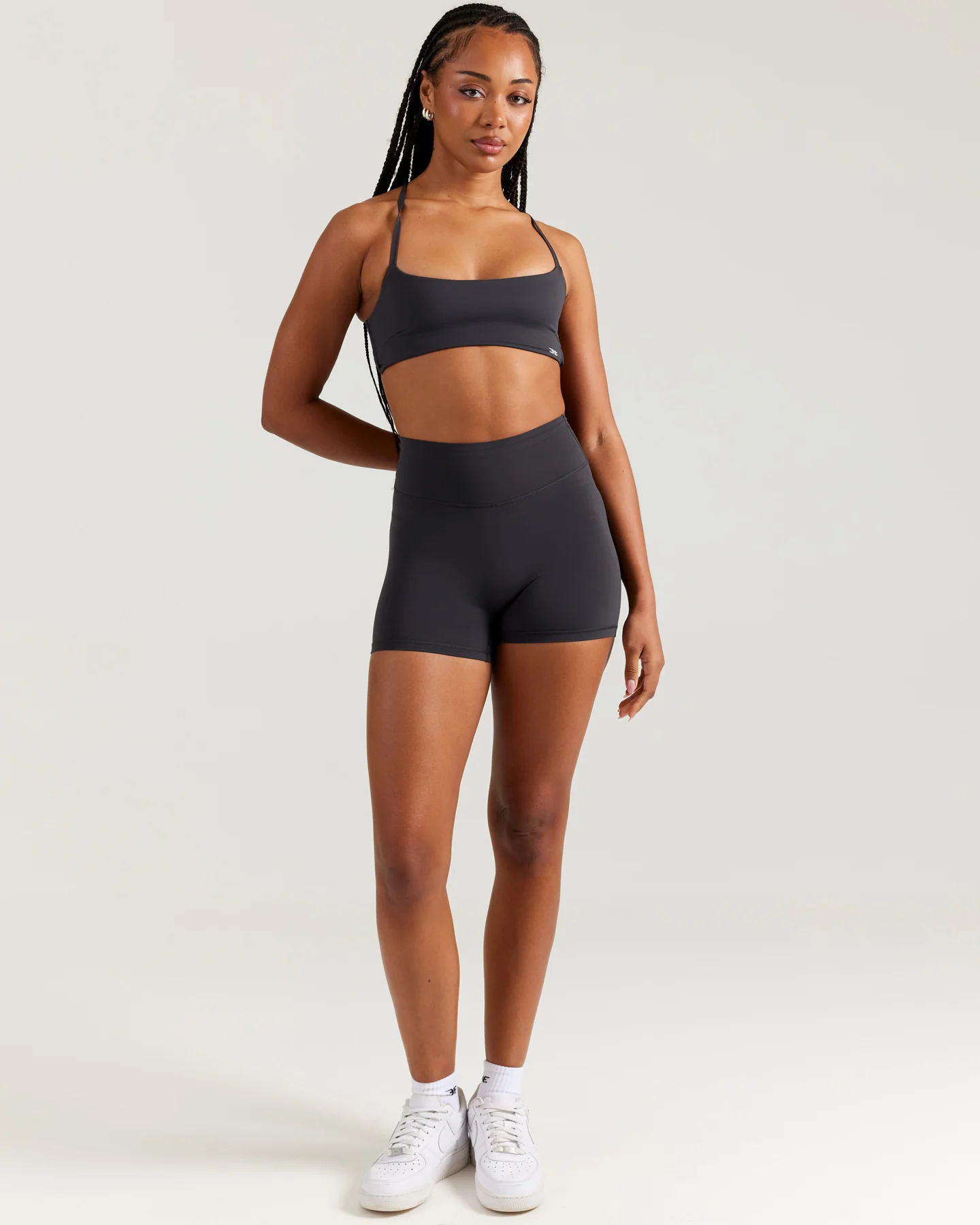 Airey Mini Shorts - Charcoal - Image 4