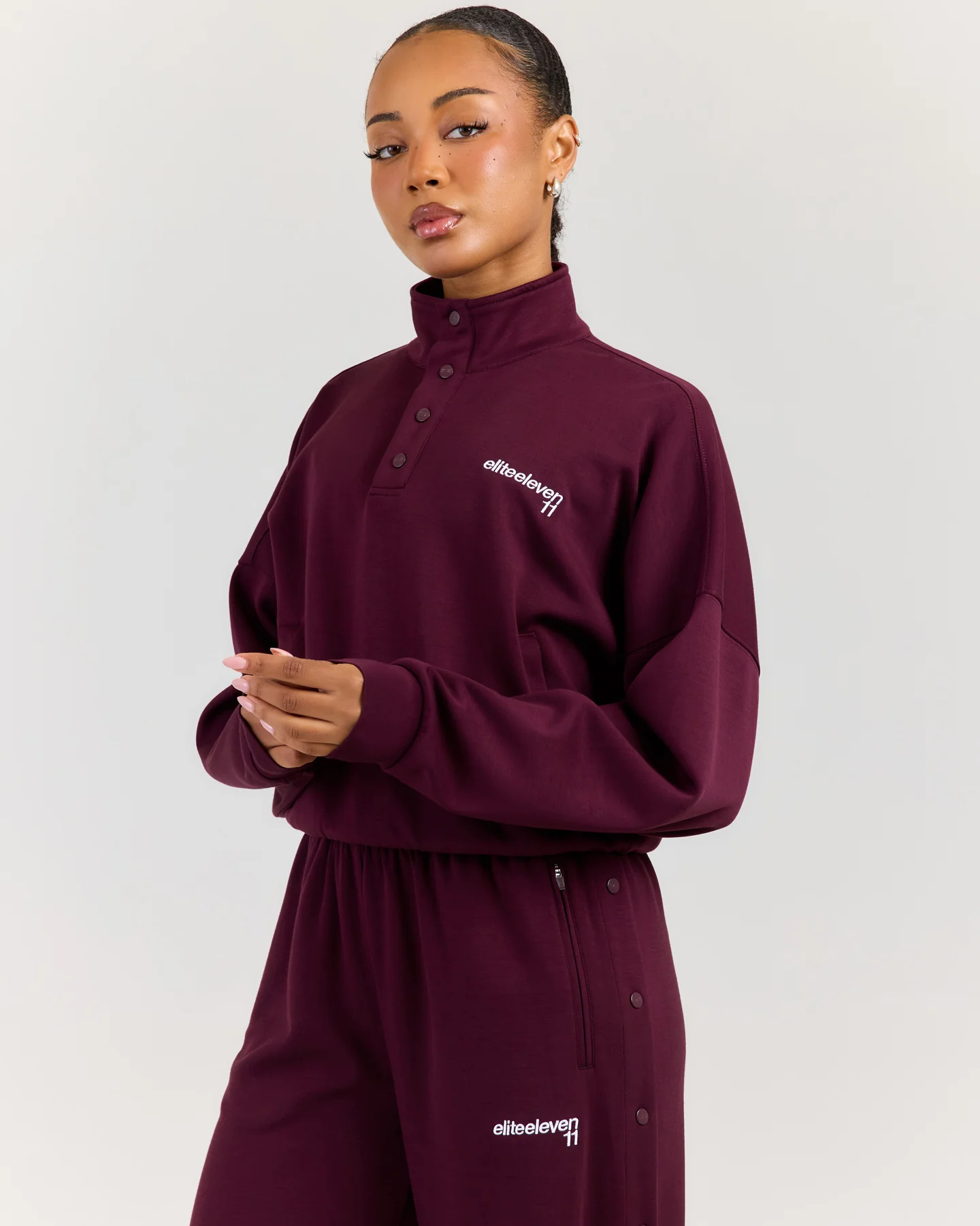 Airweave Snap Button Up - Plum - Image 3