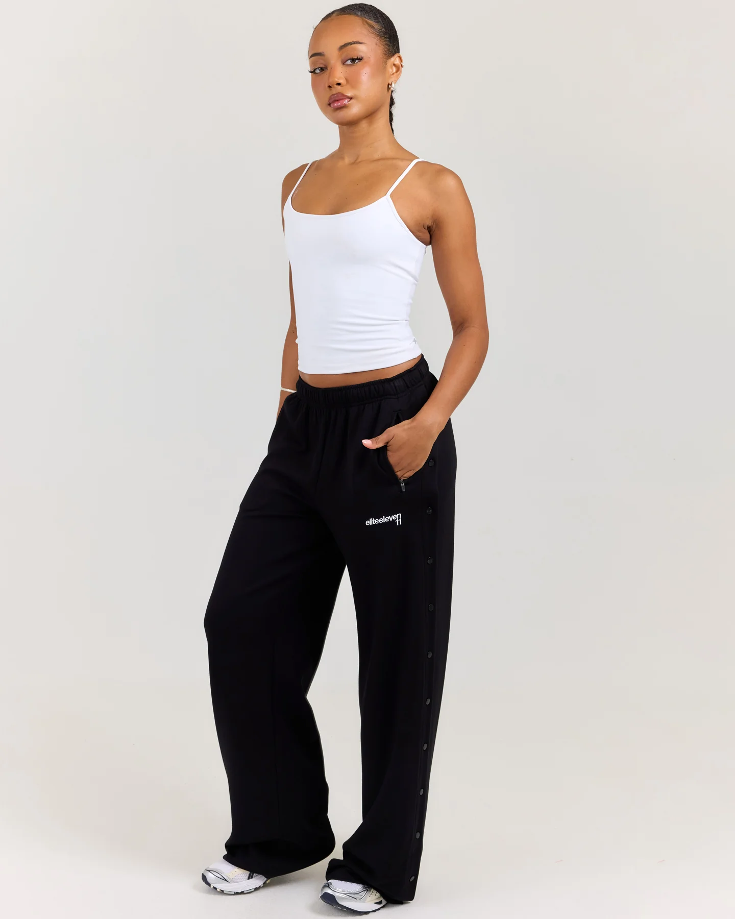 Airweave Snap Wide Leg Pants - Black - Image 4