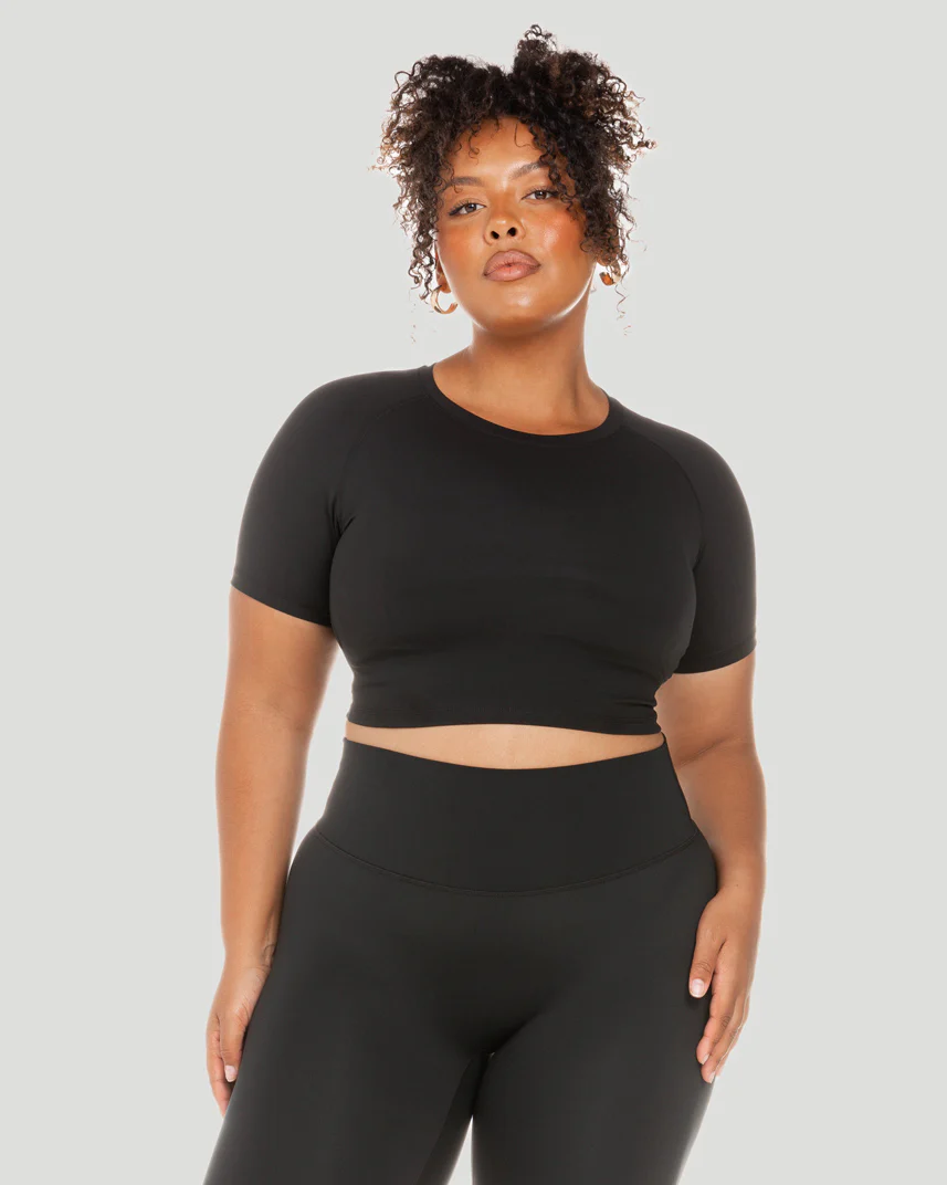 Aura Crop Tee - Black - Image 3