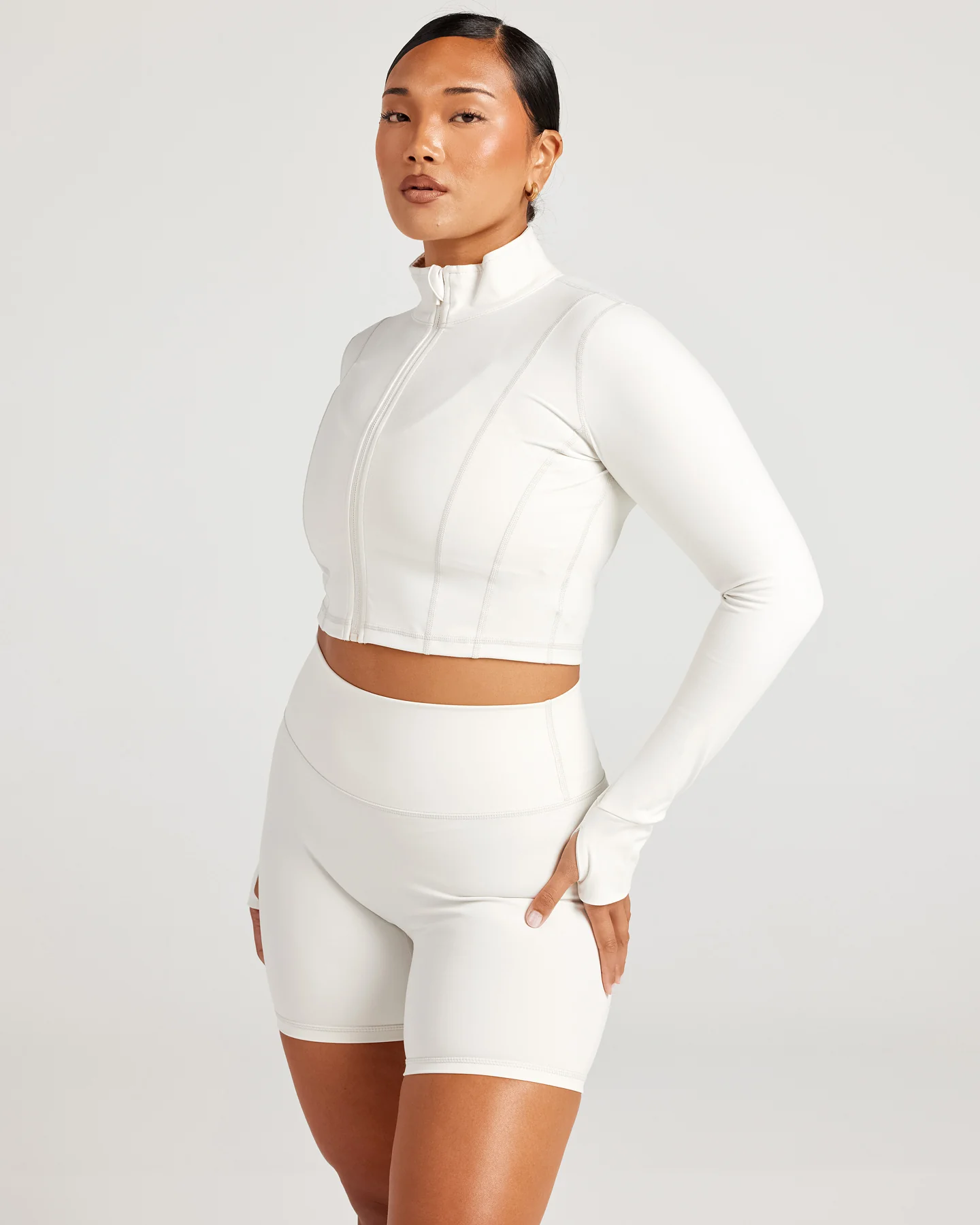 Cropped Aura Jacket - Vanilla Latte - Image 5