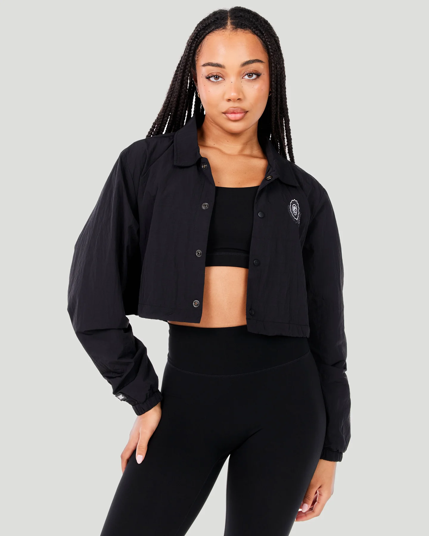 Cropped Coach Jacket - Image 4