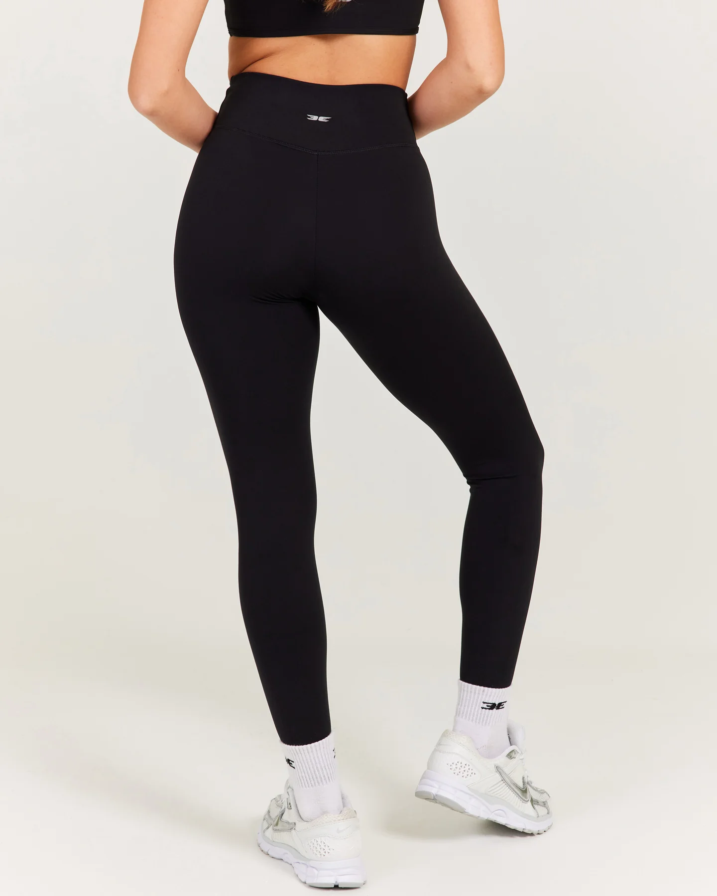 Cross Over Leggings - Black - Image 2