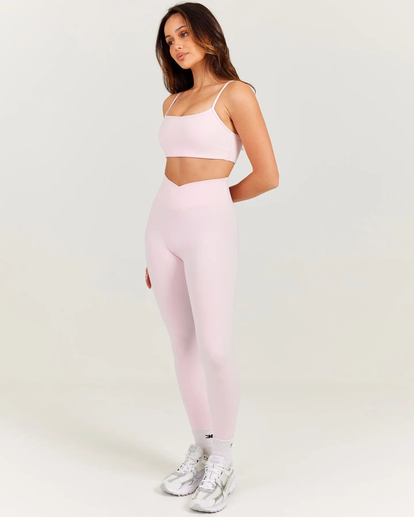 Cross Over Leggings - Blush Pink - Image 5