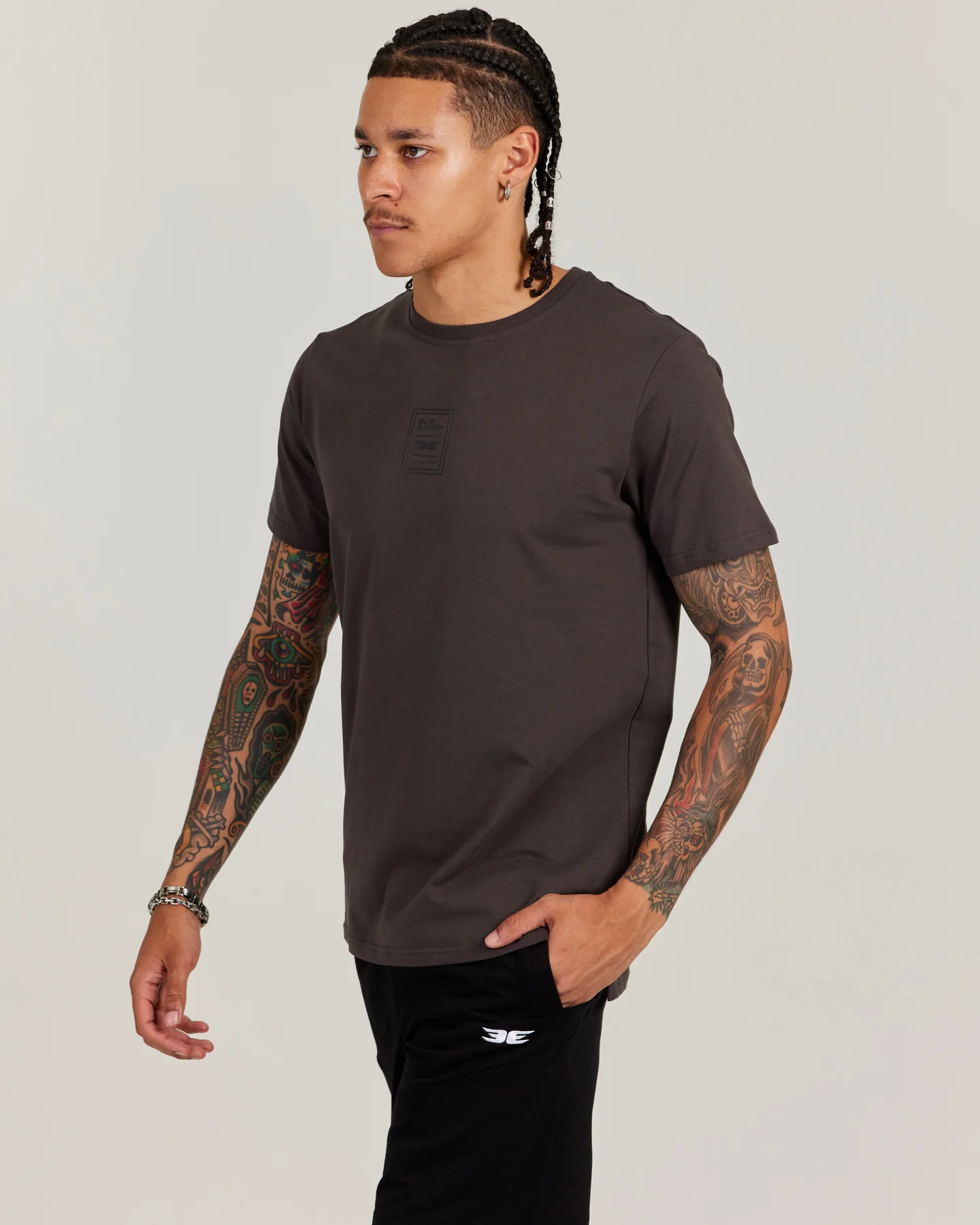 Double E Fitted Tee - Slate - Image 3