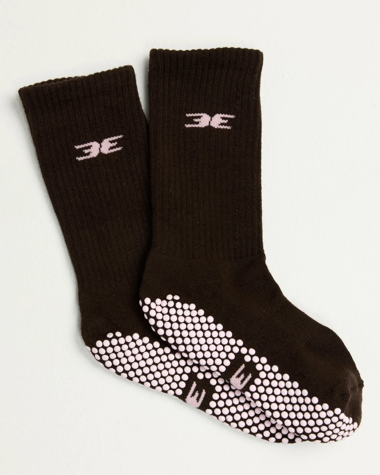 EE Crew Grip Socks - Coffee Bean/Candy Pink - Image 2