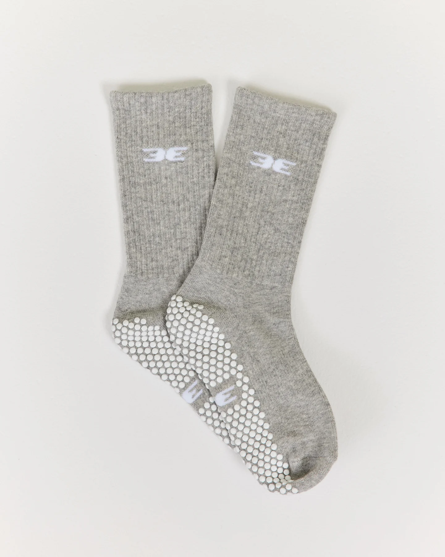 EE Crew Pilates Grip Socks - Grey/White - Image 2