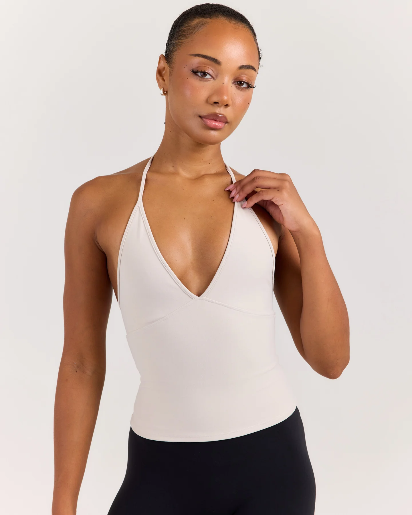 EE Low Cut Halter Tank - Stone - Image 4