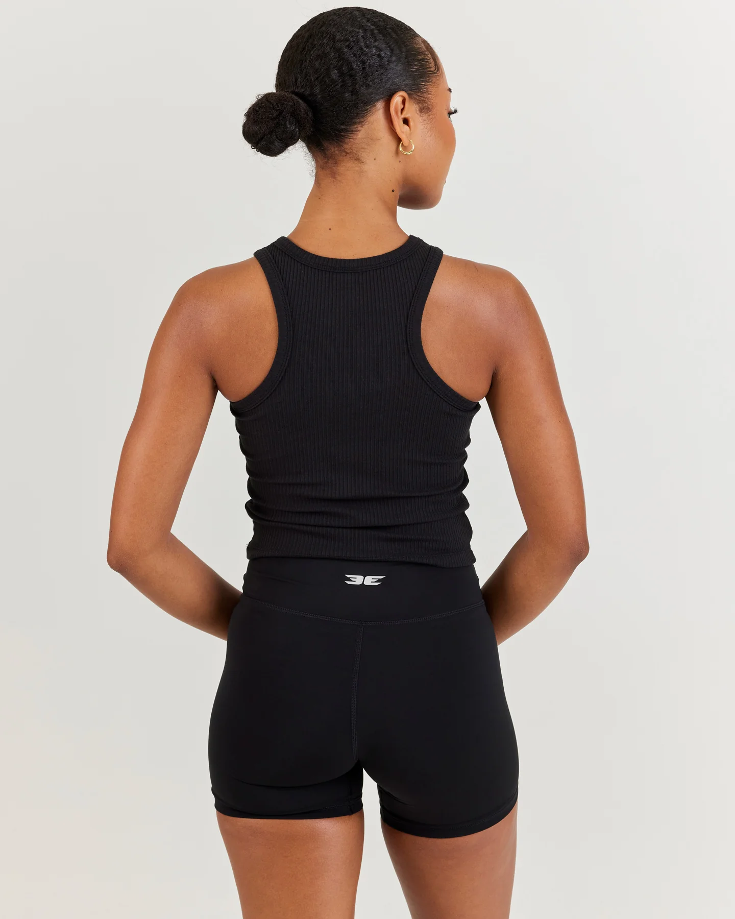 EE Ribbed Singlet - Black - Image 2