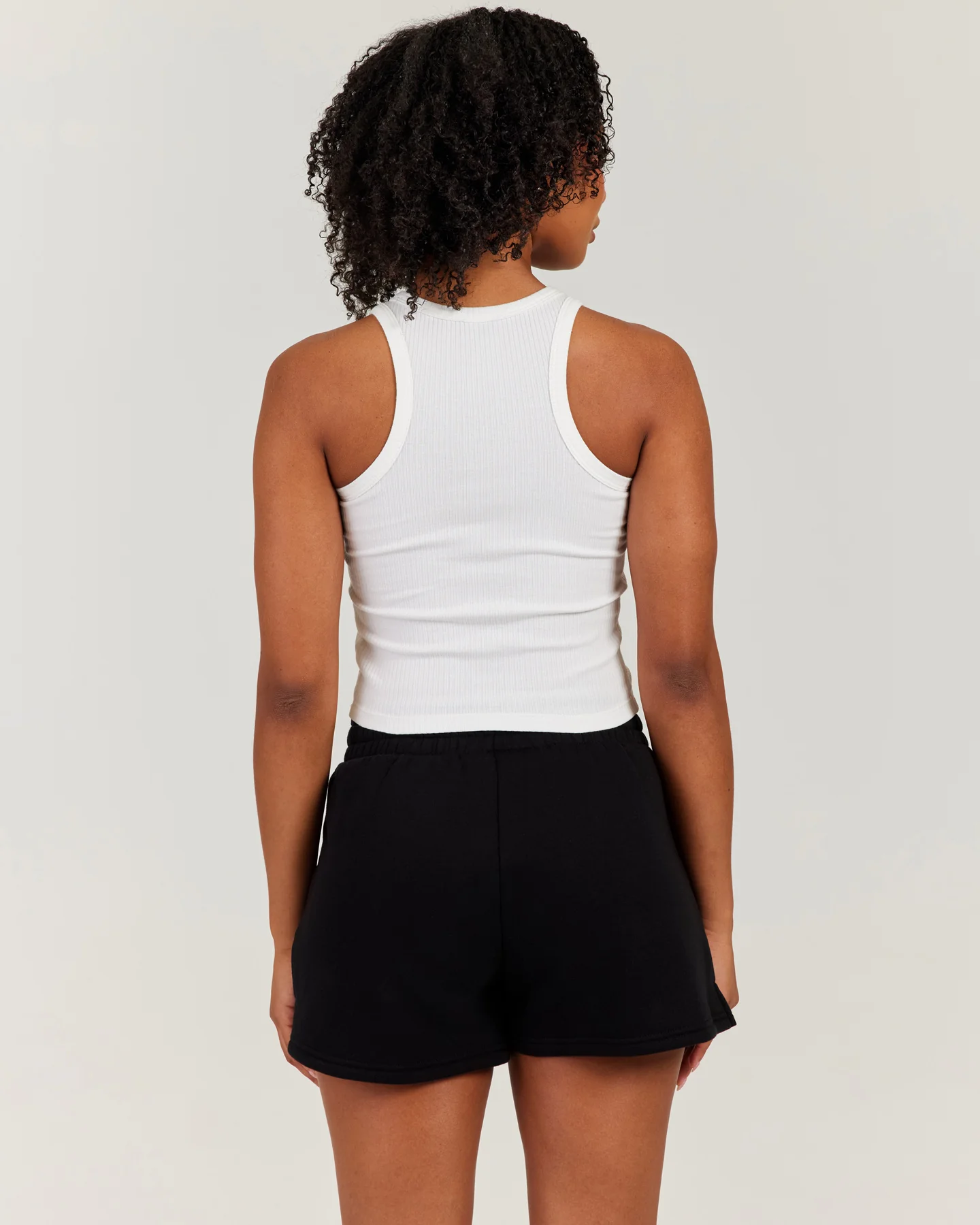 EE Ribbed Singlet - White - Image 2