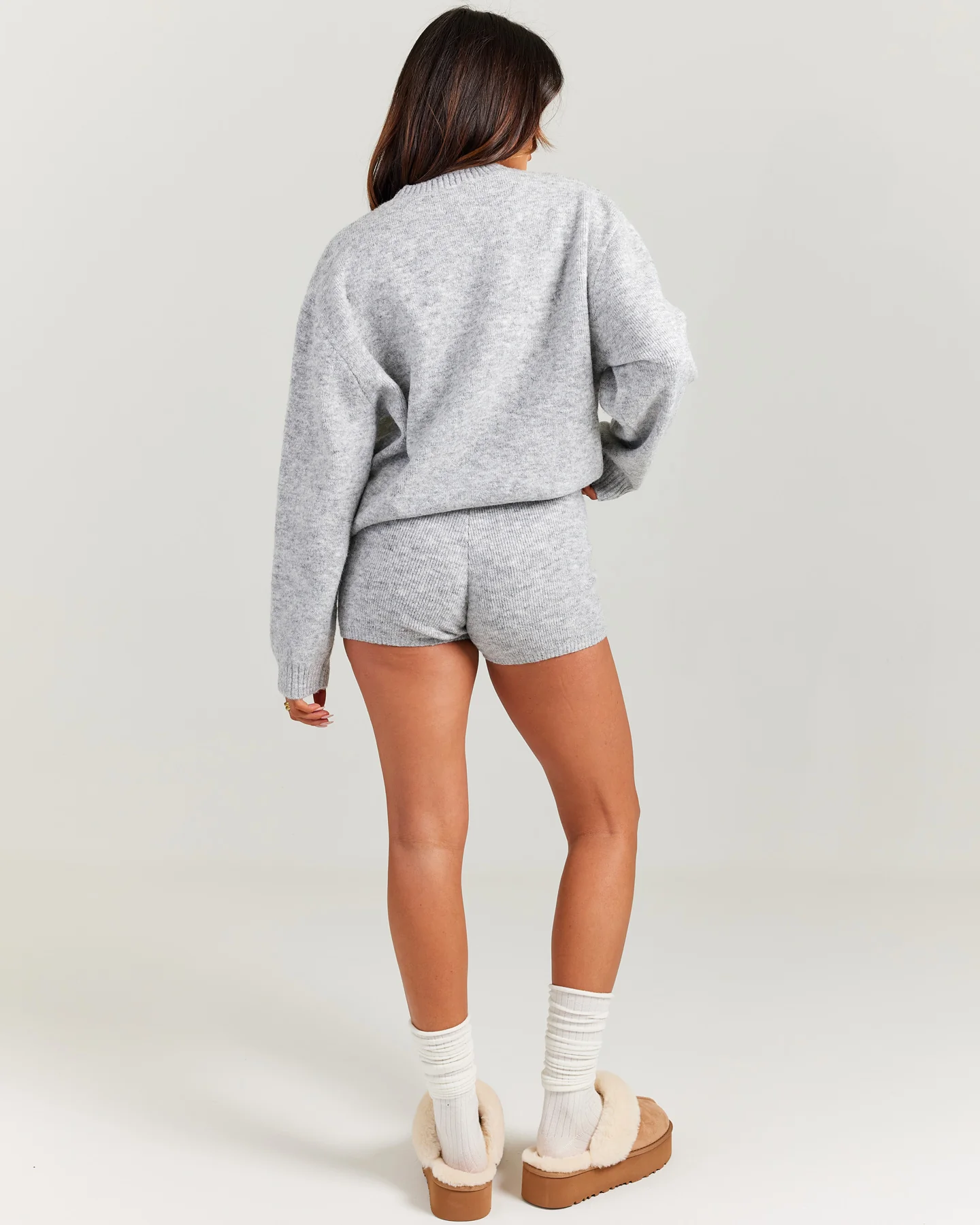 Elite 11 Knitted Shorts - Grey Marle - Image 5