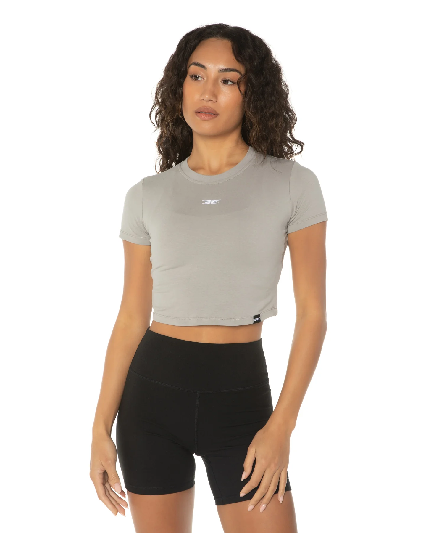 Elite Crop Tee - Smokey Grey - Image 3