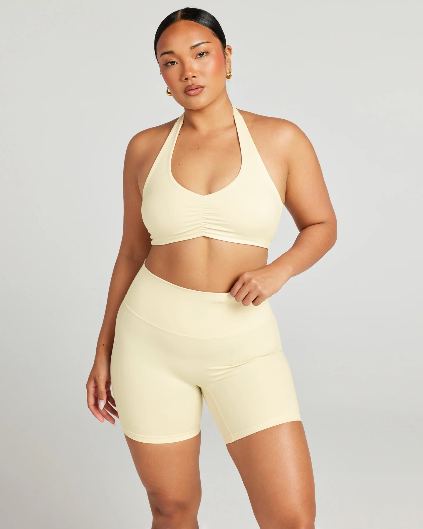 Halter Scrunch Bra - Butter - Image 4