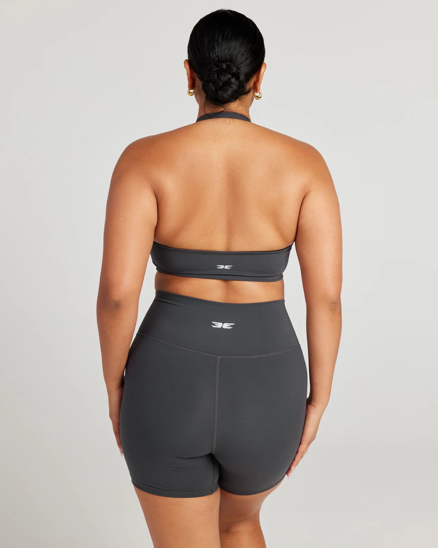 Halter Scrunch Bra - Charcoal - Image 6