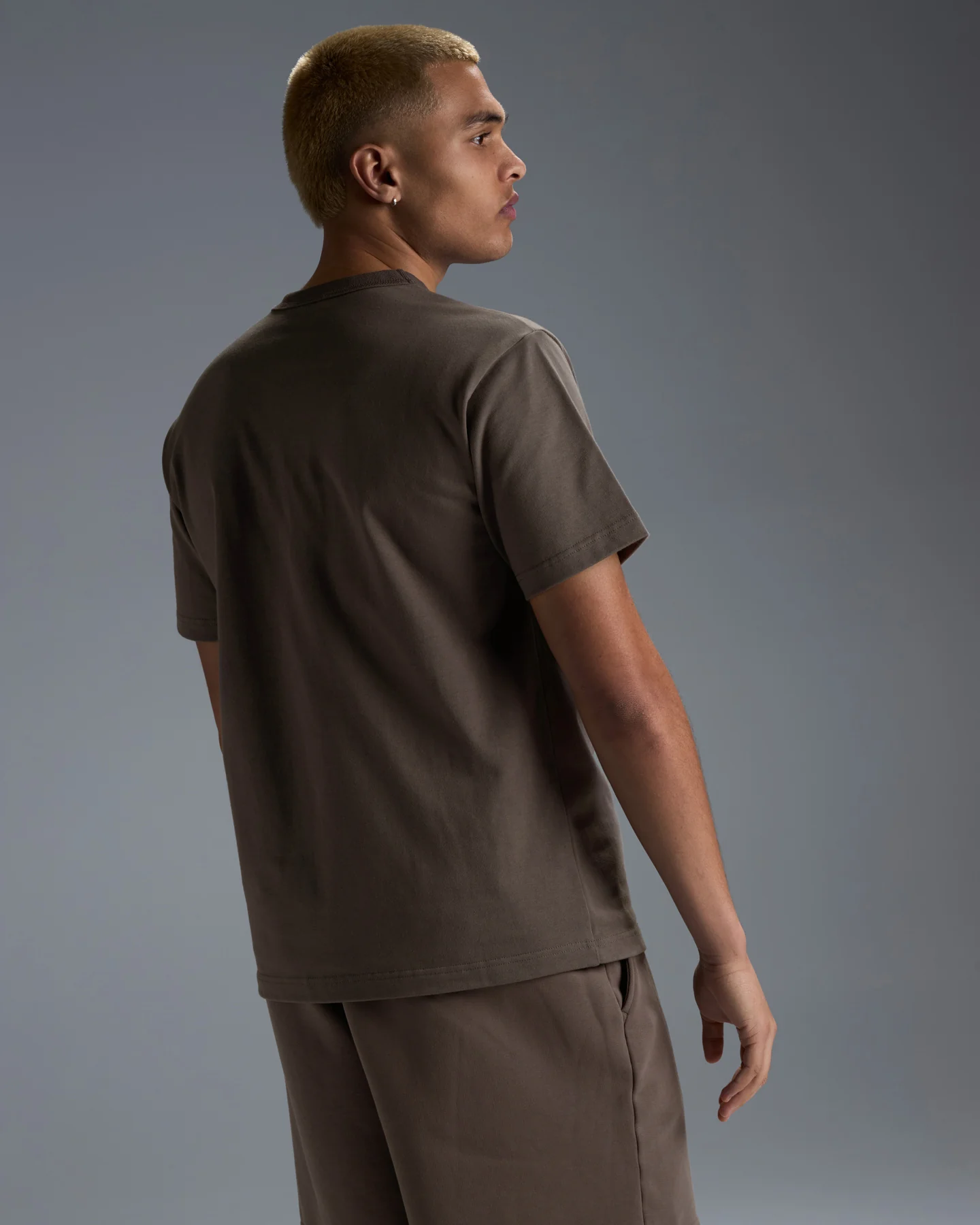 Men's Premium Cotton Boxy Tee - Dark Taupe - Image 2