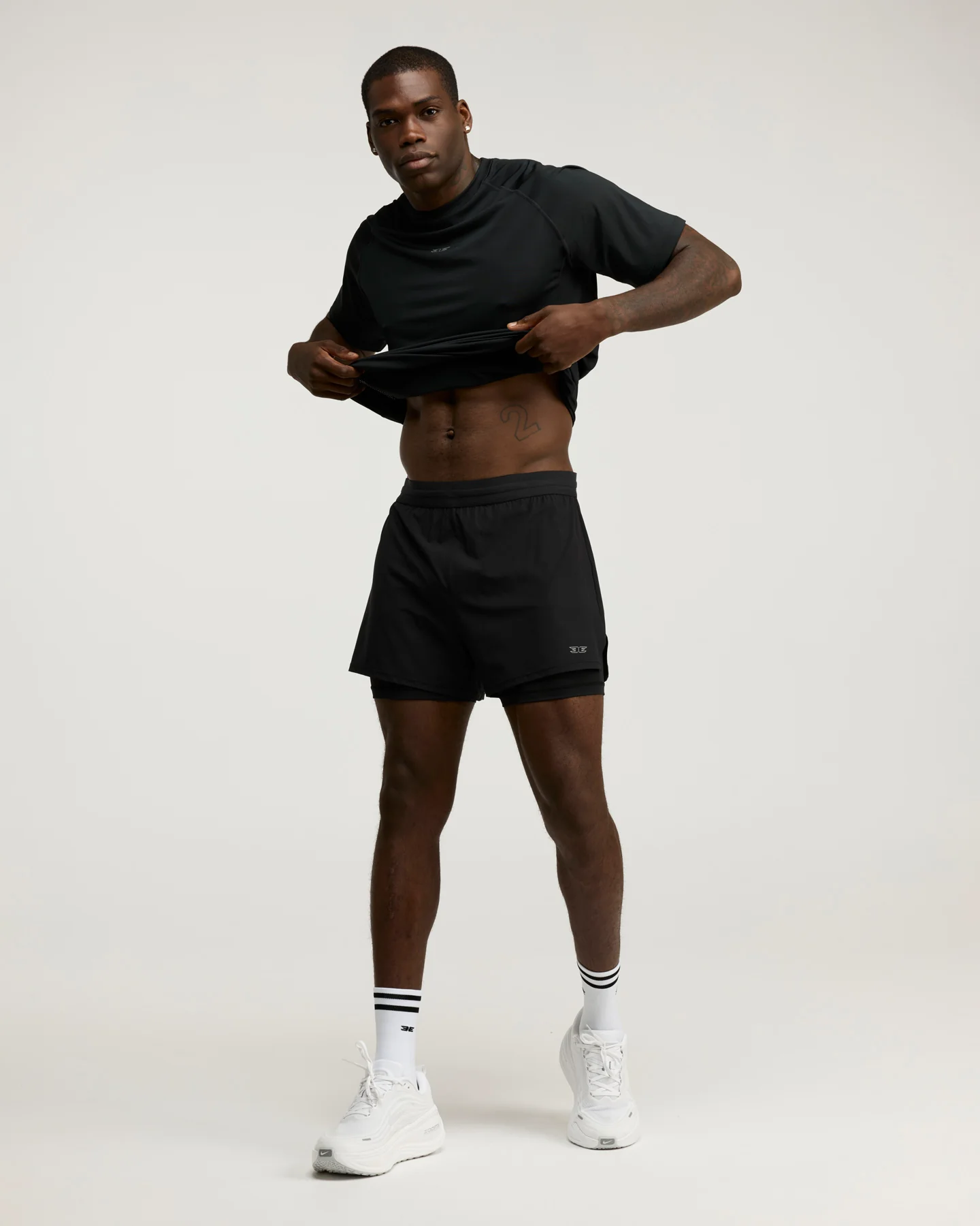 Men's Ultra 2 in 1 Shorts - Black - Image 3