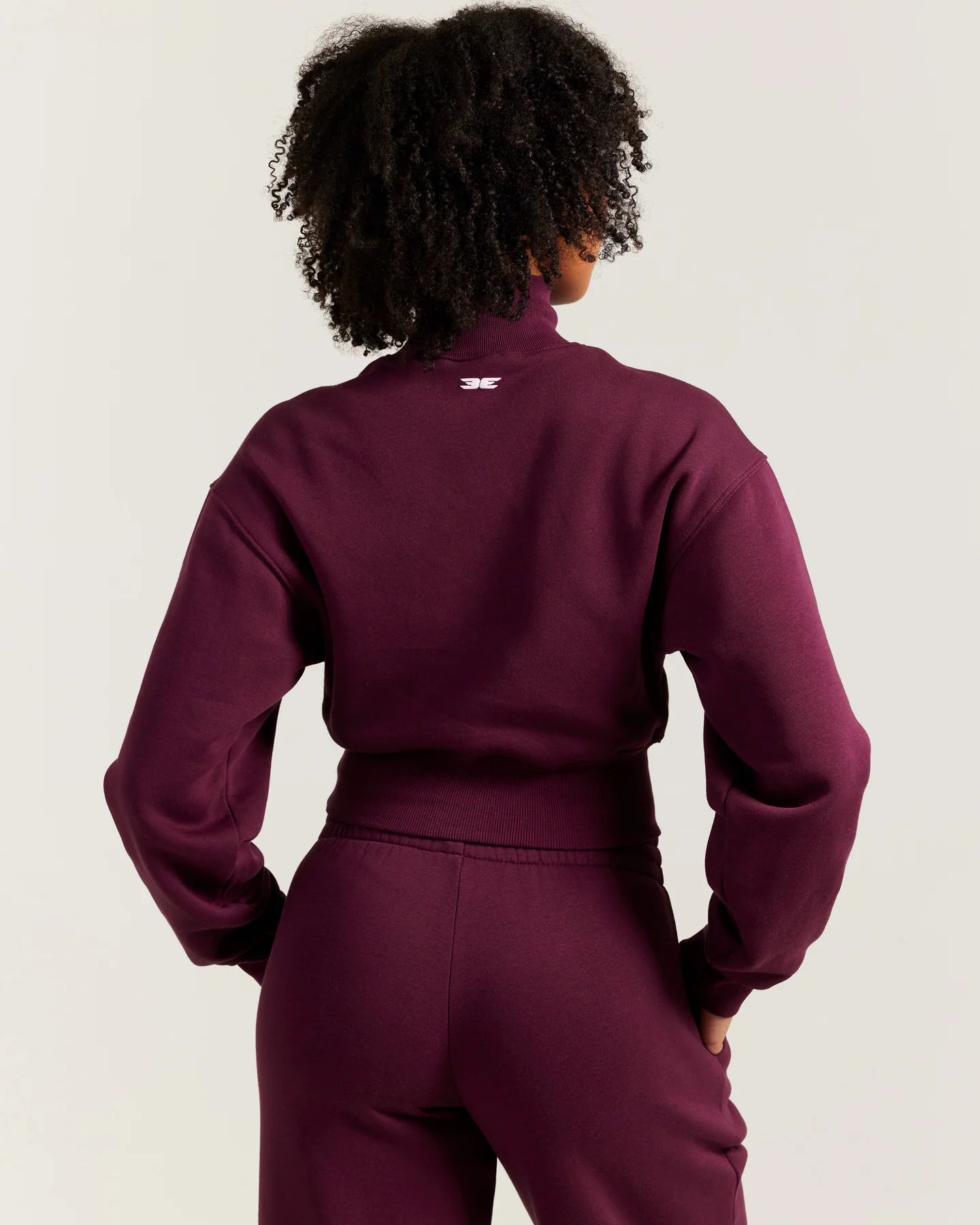 Omni Cropped Mock Neck - Cherry Cola - Image 2