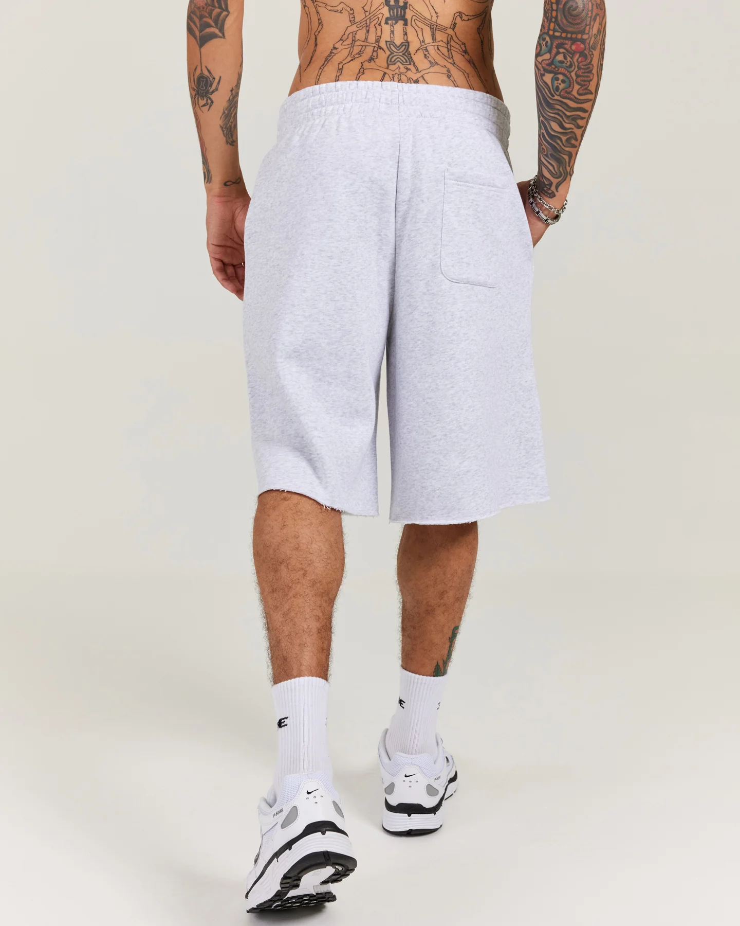 Omni Oversized Shorts - Grey Marle - Image 3