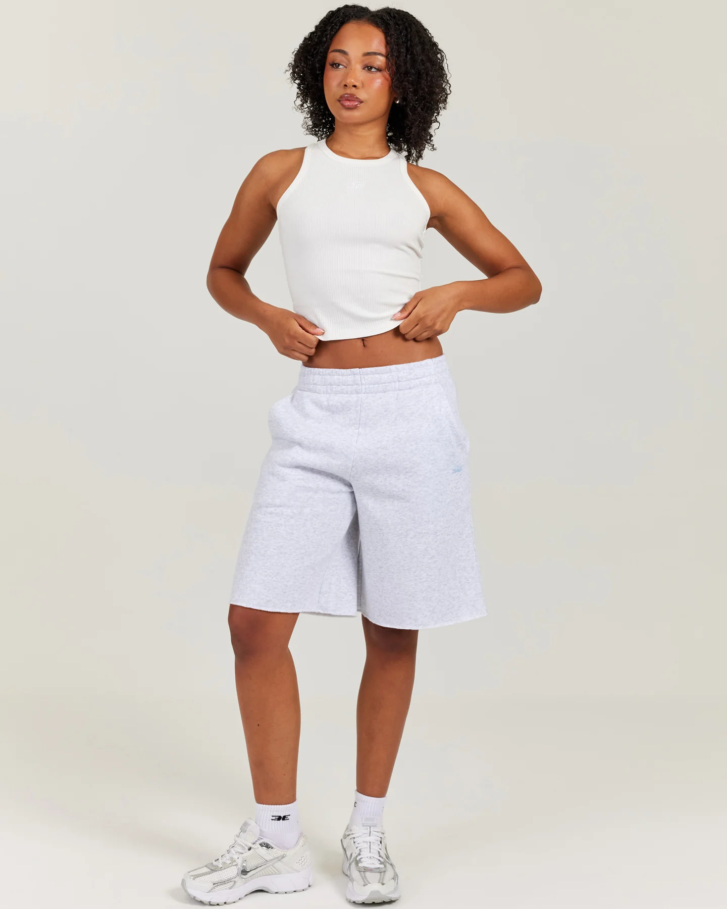 Omni Oversized Shorts - Grey Marle - Image 8