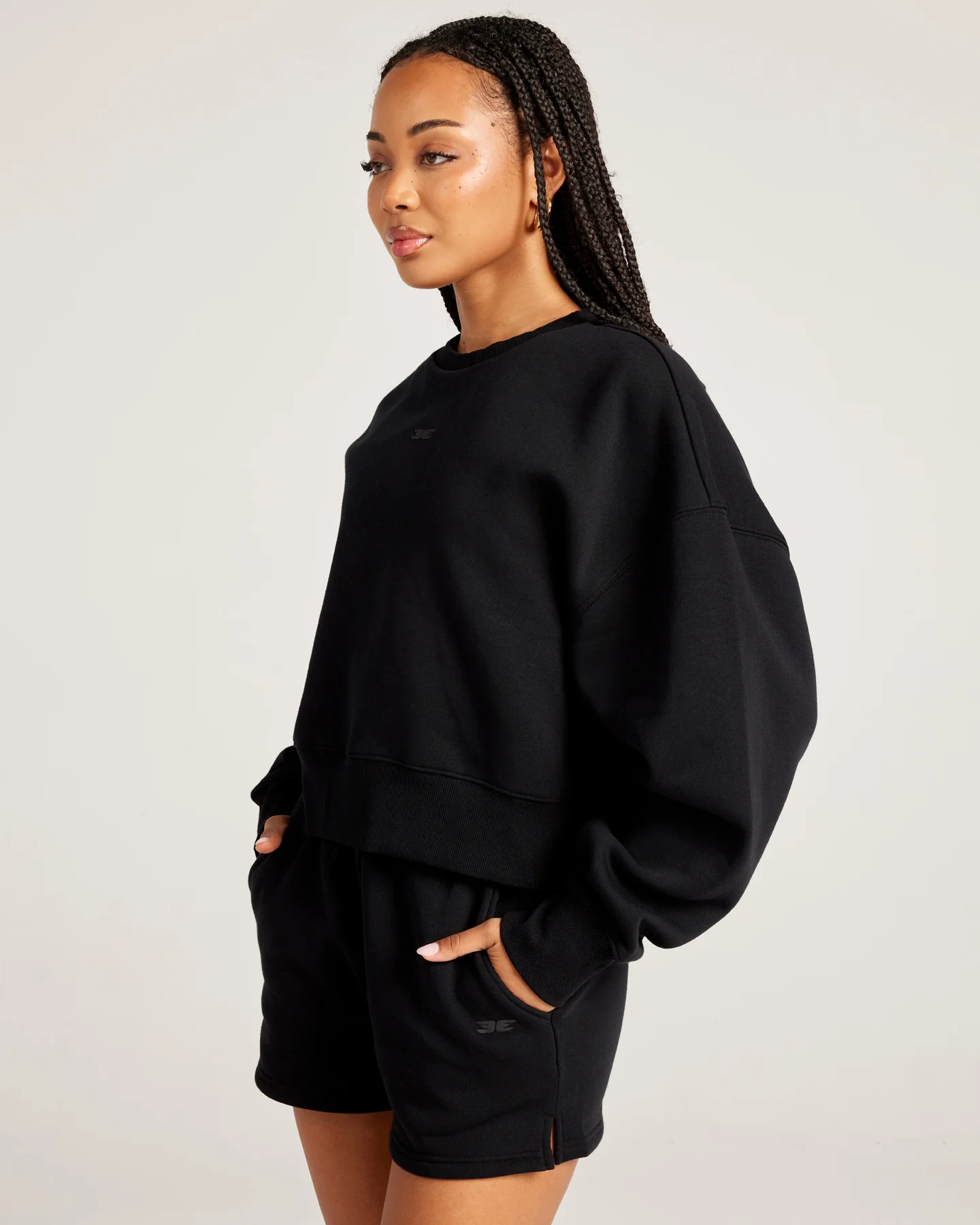 Omni Relaxed Crewneck - Black/Black - Image 3
