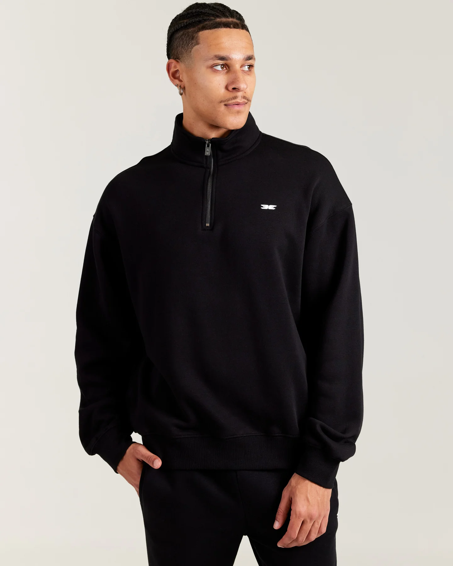 Omni Unisex 1/4 Zip - Black - Image 7
