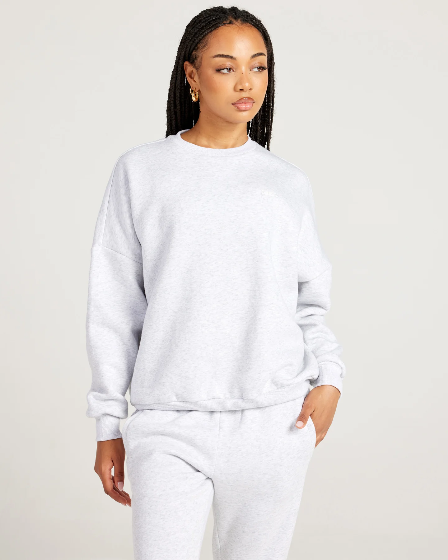 Omni Unisex Crewneck - Grey Marle/Grey Marle - Image 4