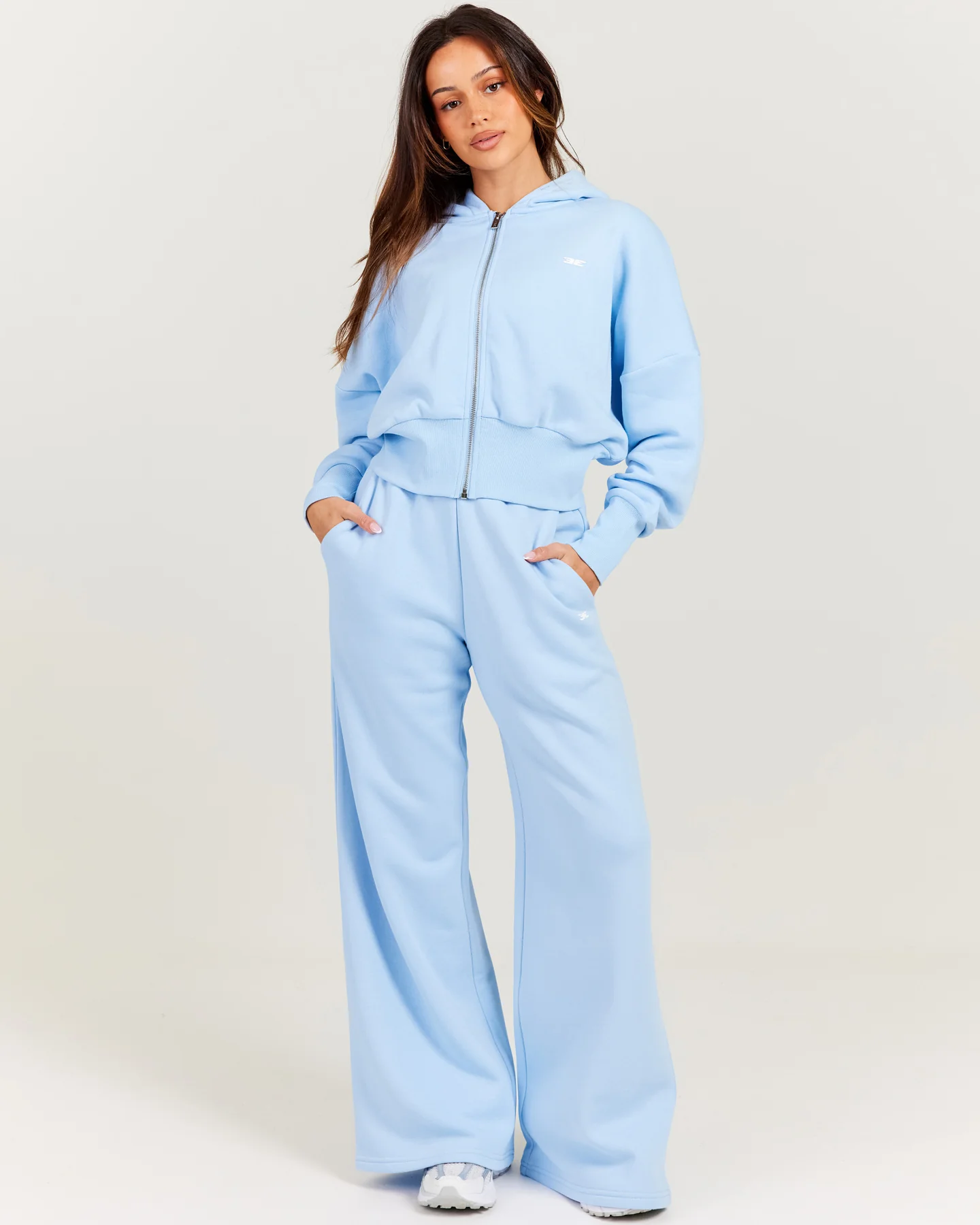 Omni Wide Leg Trackpants - Light Blue - Image 4
