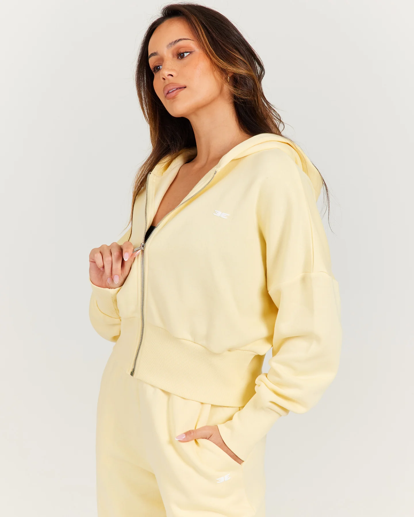 Omni Zip Through Hoodie - Butter - Image 3