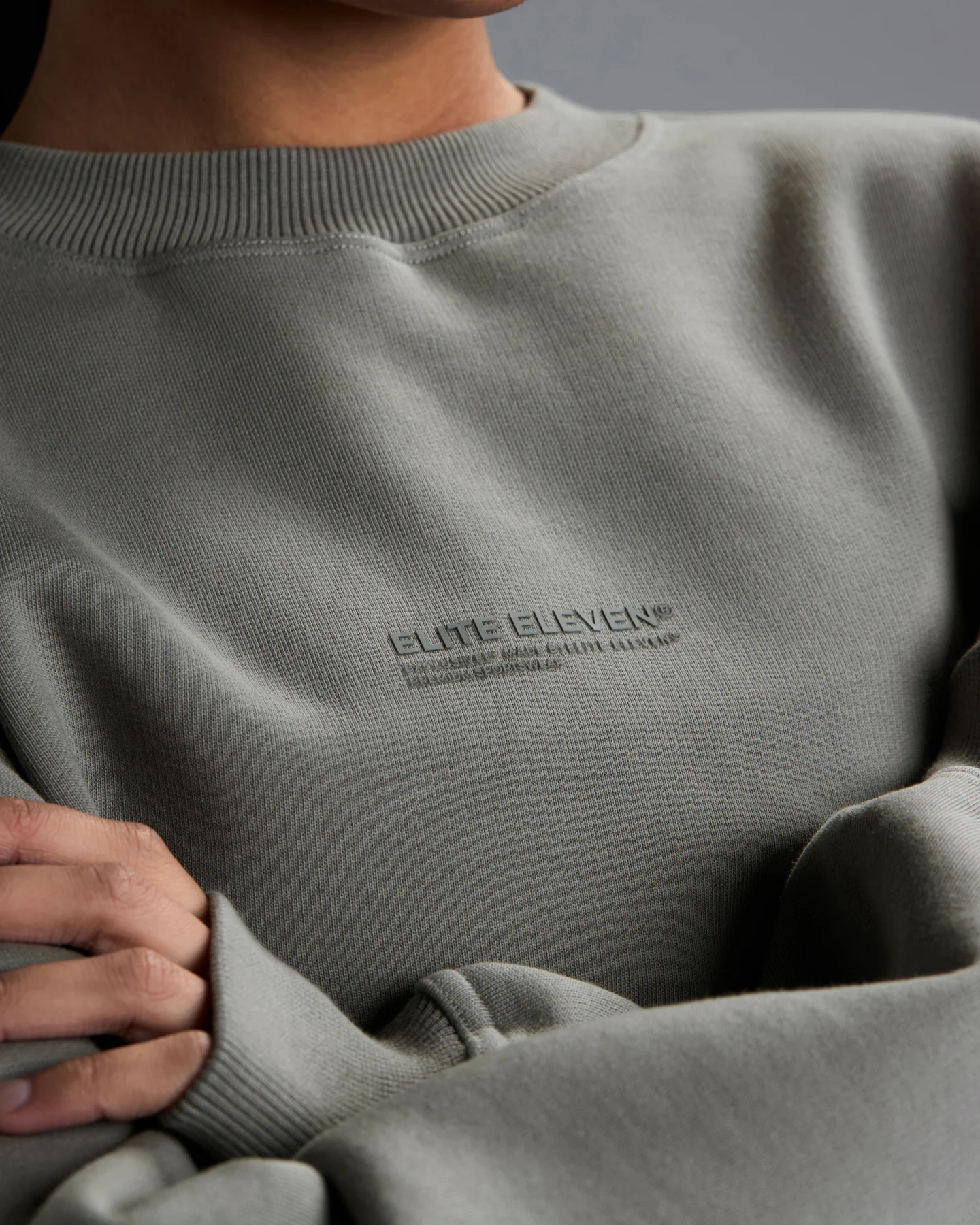 Premium Heavyweight Cropped Crewneck - Fog Green - Image 7