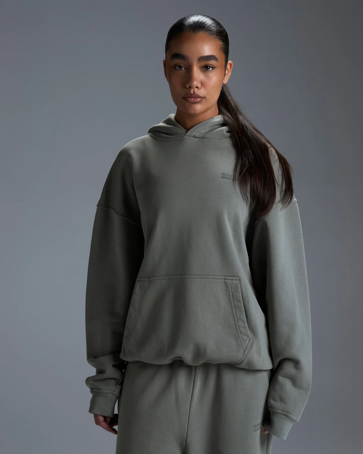 Premium Heavyweight Unisex Hoodie - Fog Green - Image 4