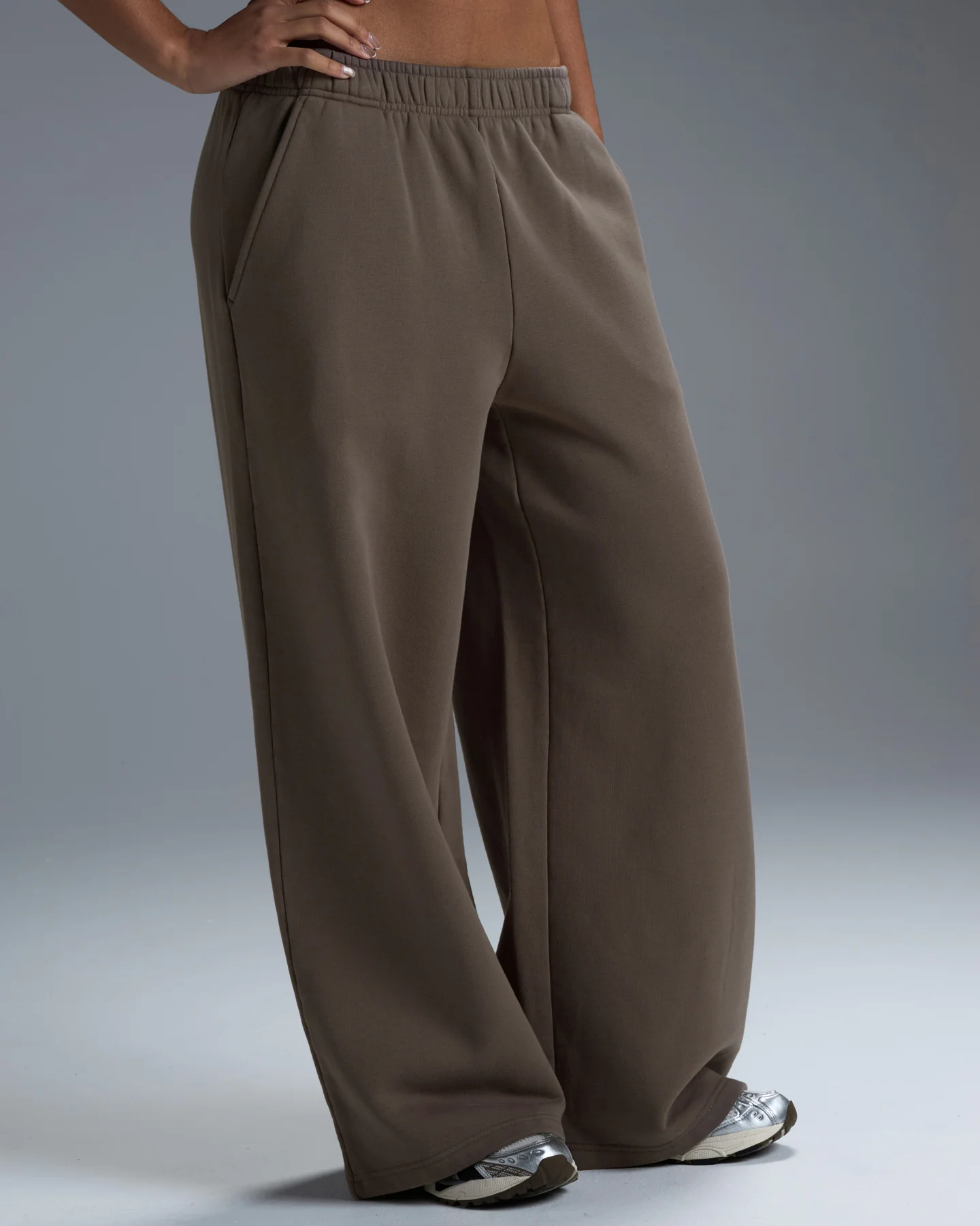 Premium Heavyweight Women's Straight Leg Pants - Dark Taupe - Image 5