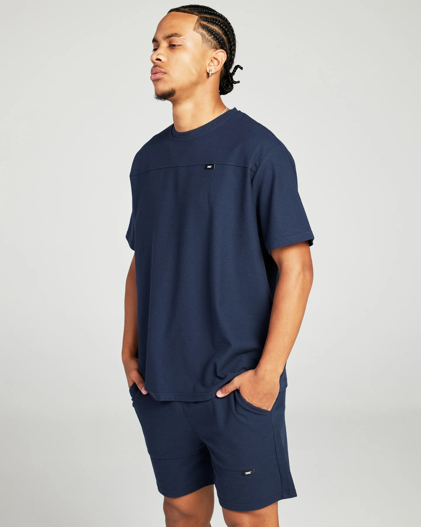 Signal Waffle Tee - Navy - Image 3
