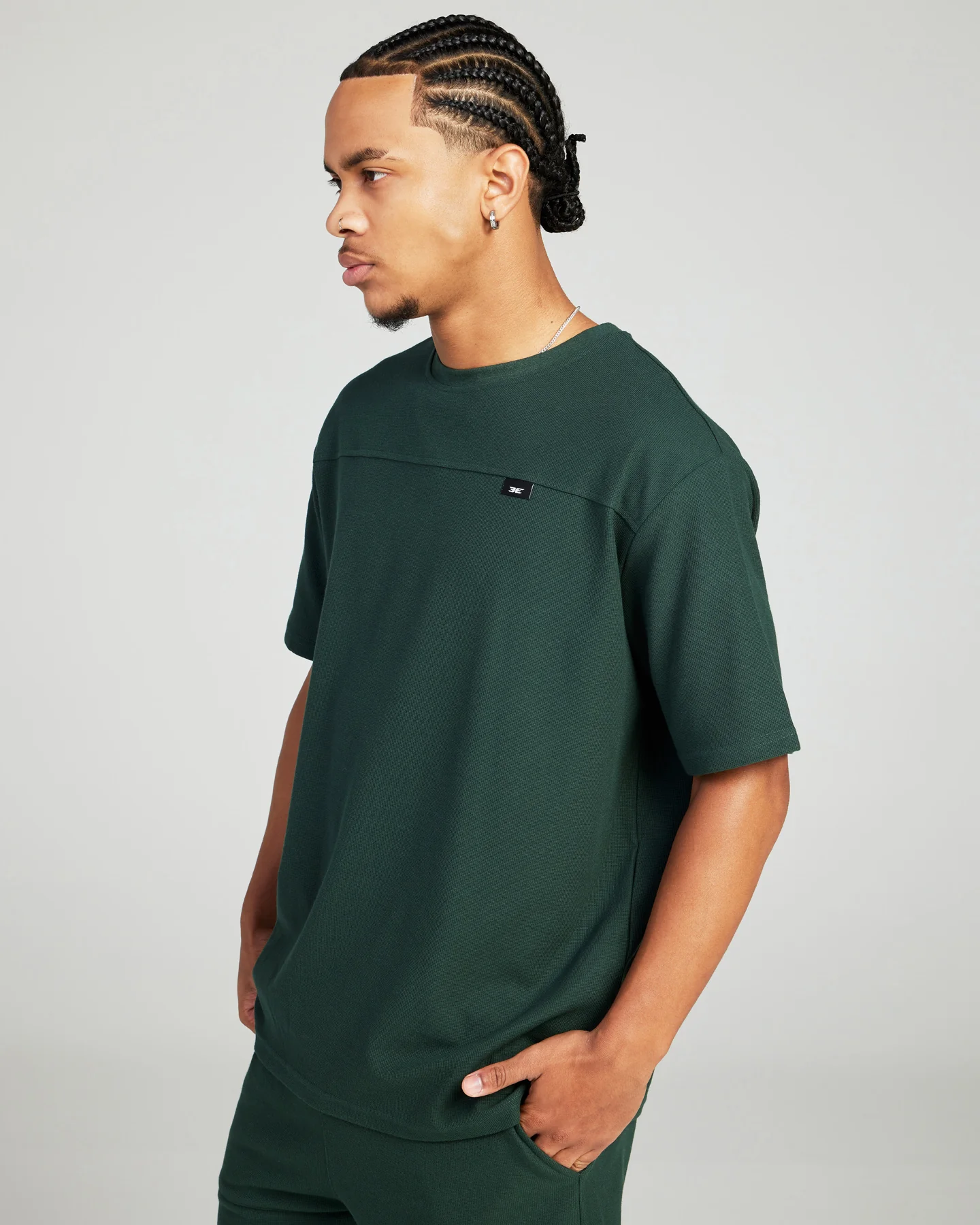 Signal Waffle Tee - Pine - Image 3