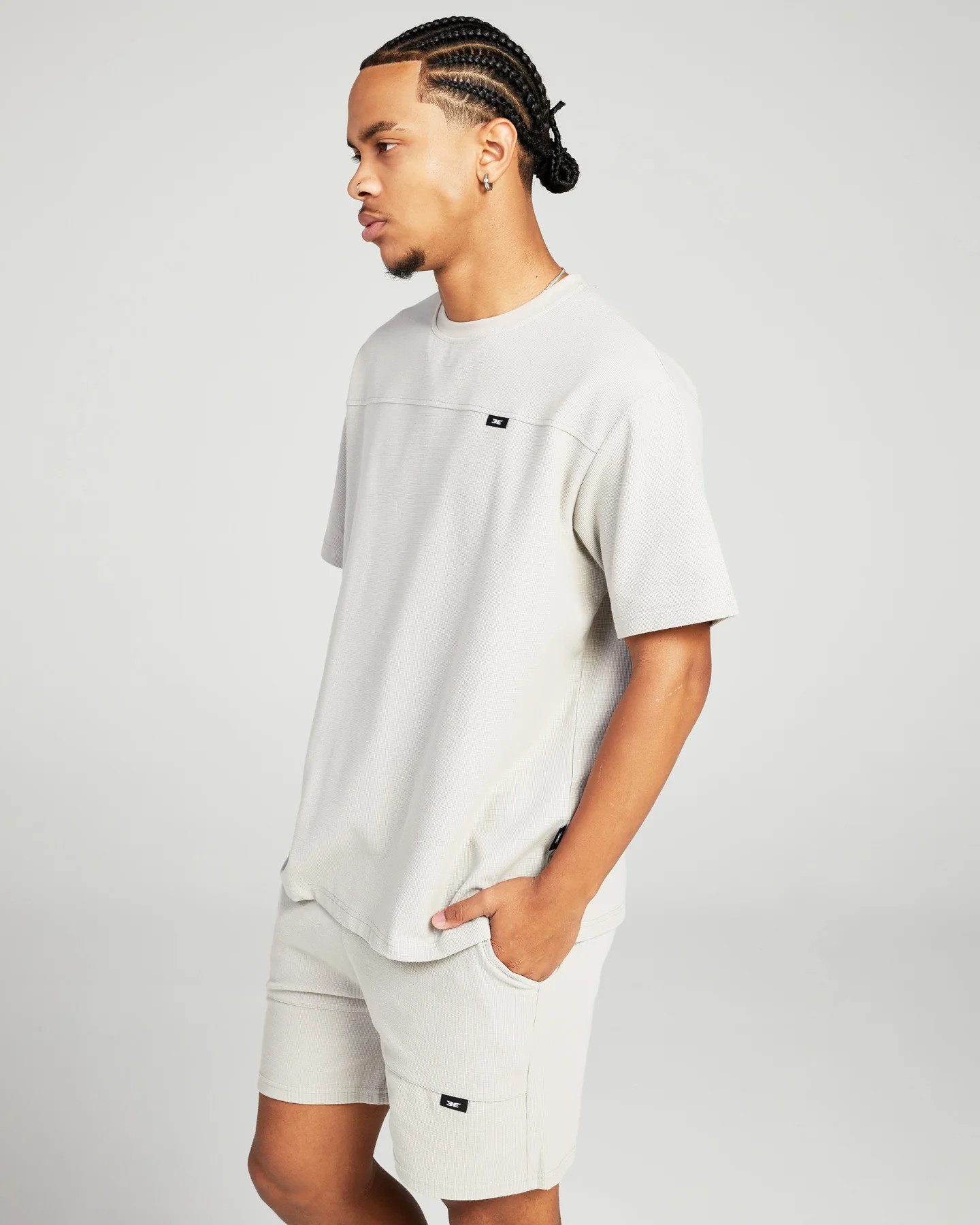 Signal Waffle Tee - Taupe - Image 3