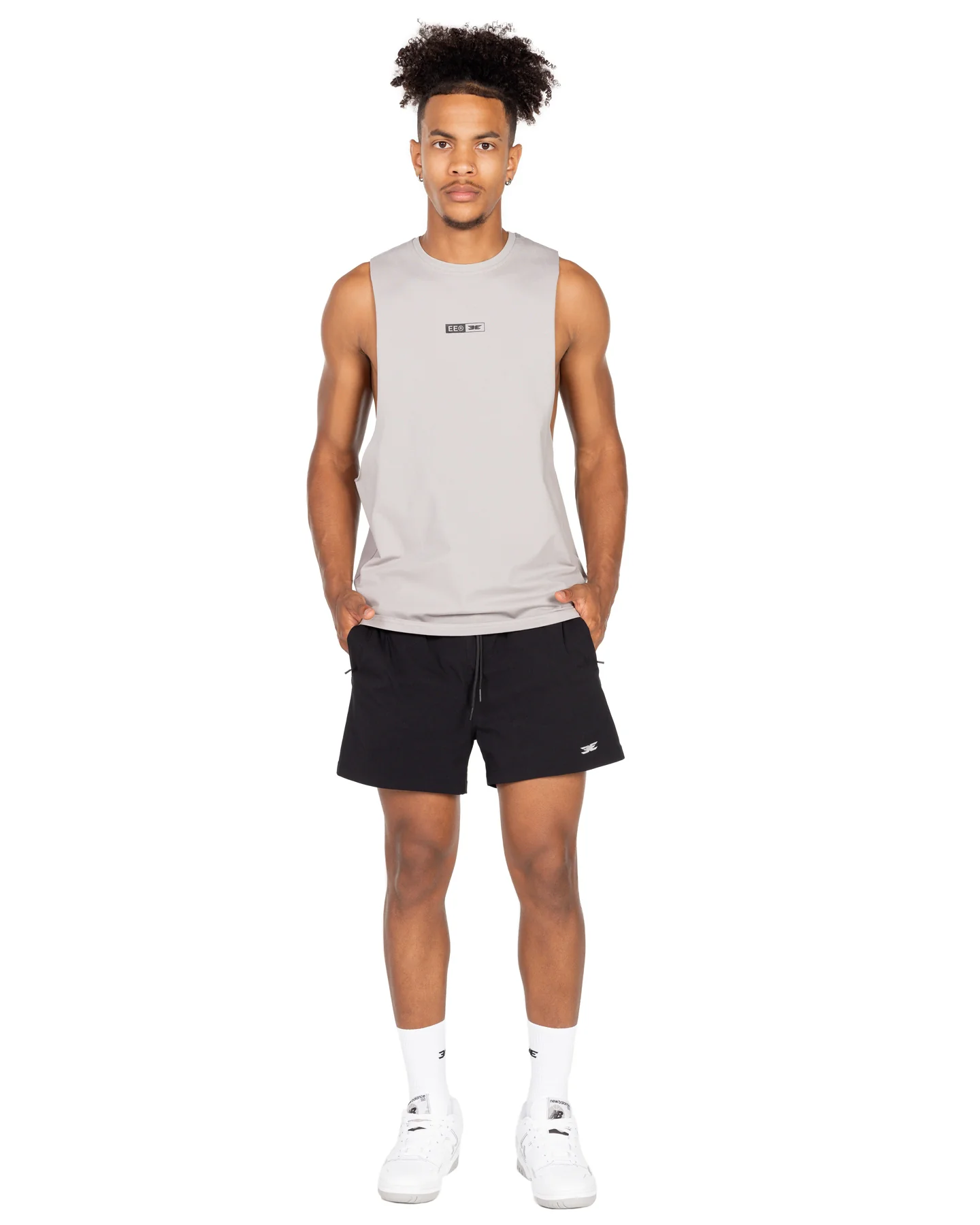 Staple Drop Arm Tank - Light Grey - Image 3