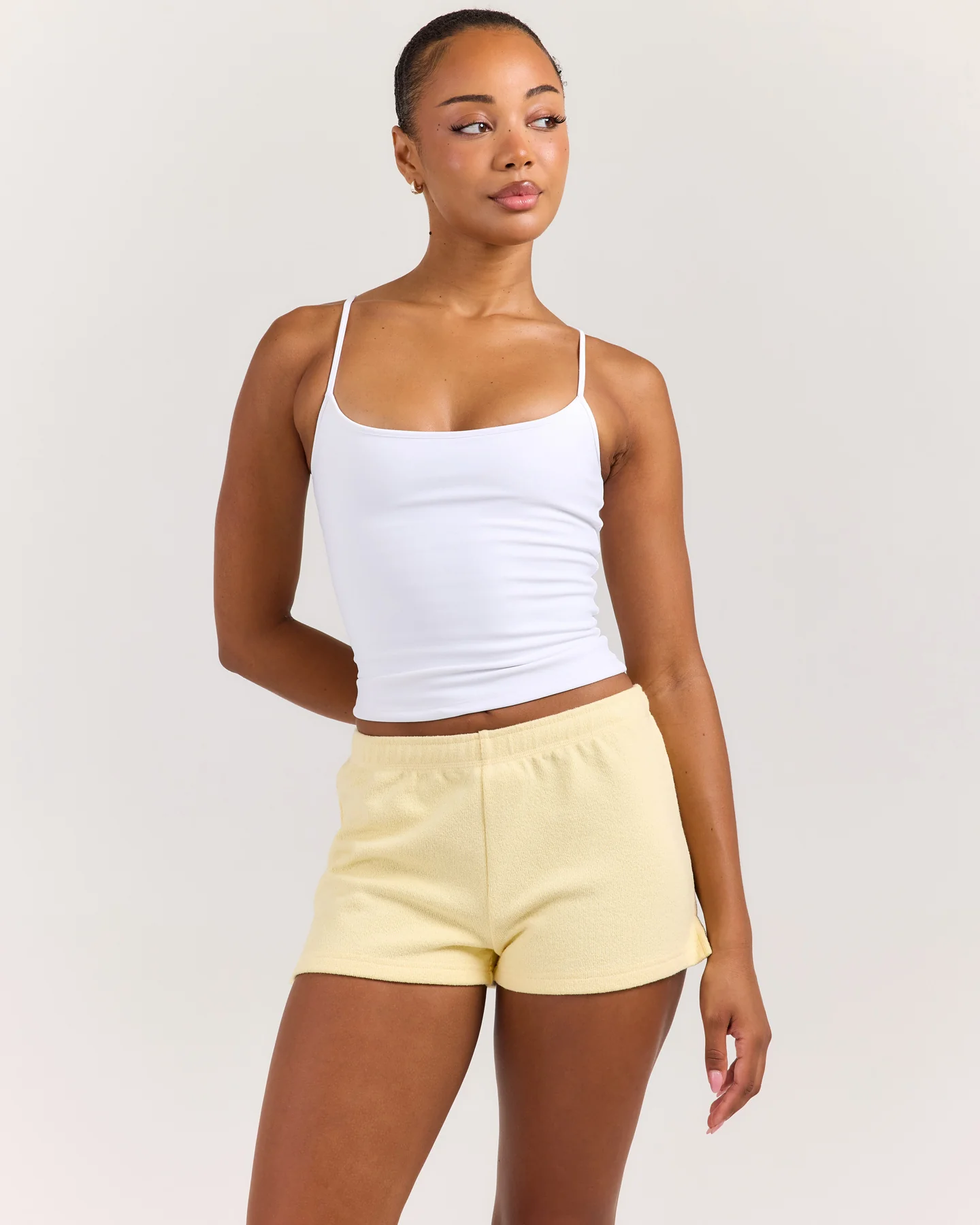 Terry Towelling Shorts - Butter - Image 3