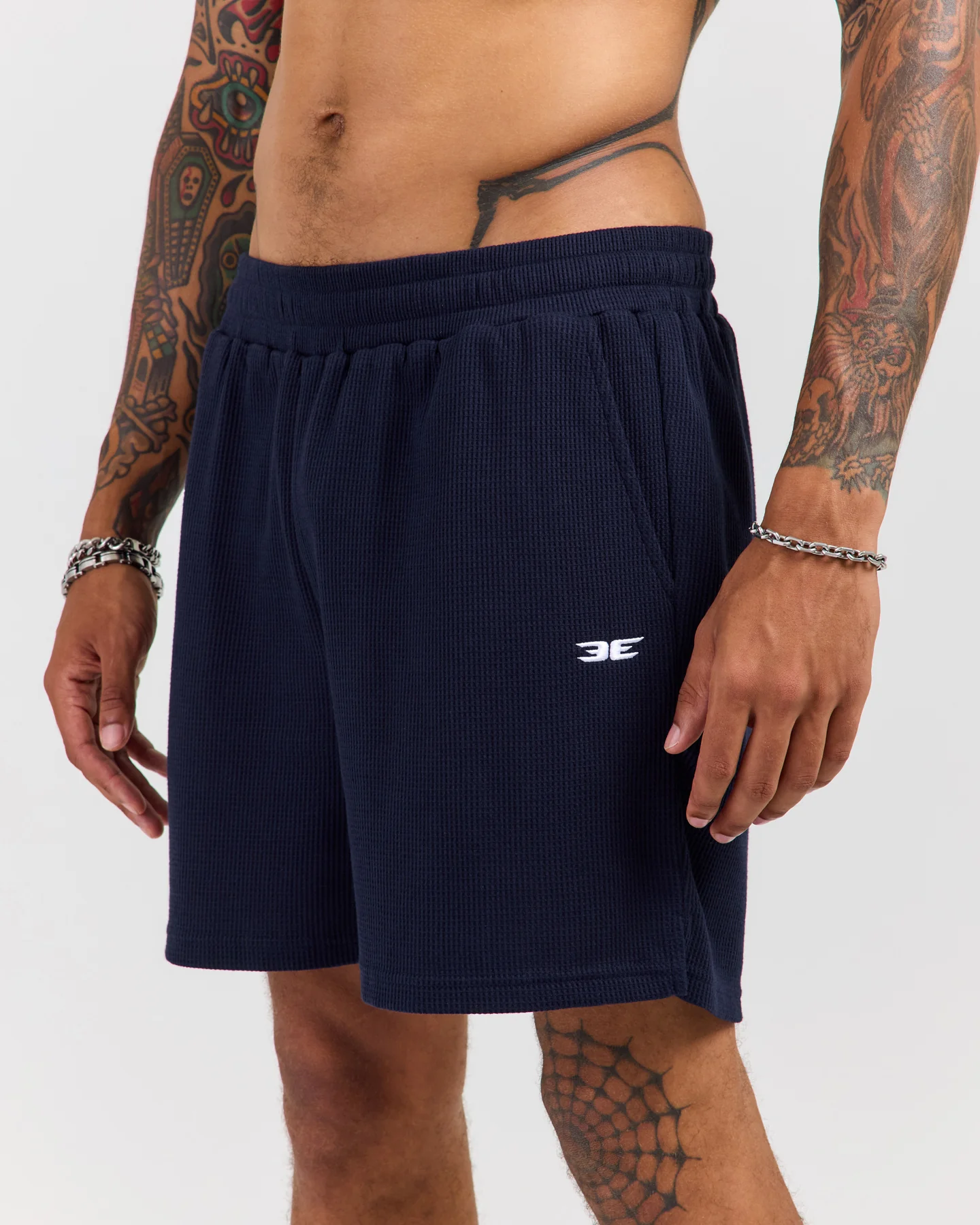 Waffle Shorts - Navy - Image 4