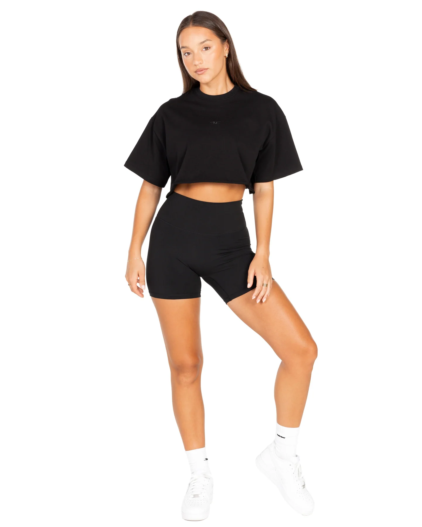 Women's Classic Cropped Tee - Black - Image 2